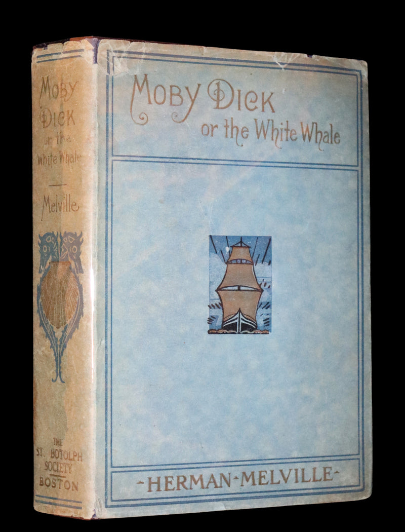 1925 Rare Book - MOBY DICK or The White Whale by Herman Melville illustrated by Augustus Burnham Shute.