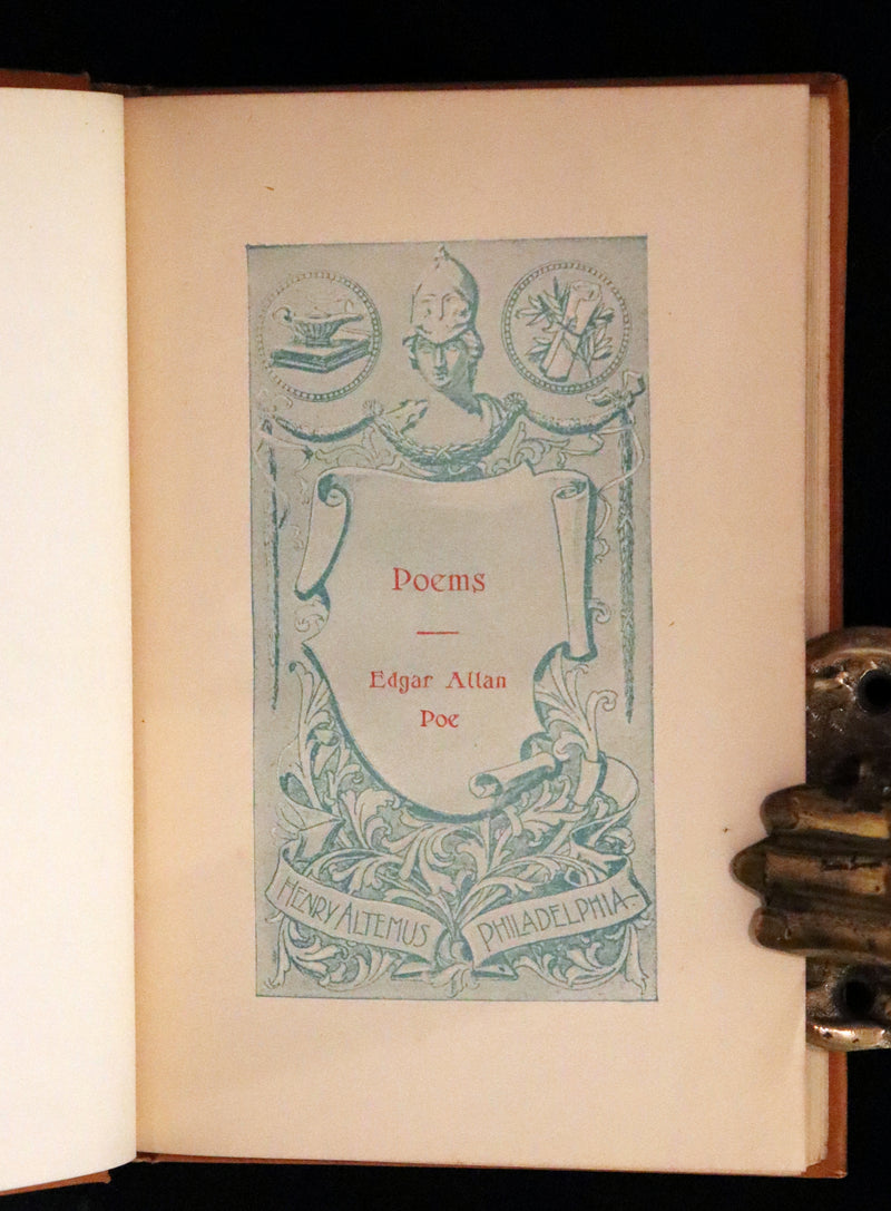 1895 Rare Book - Poems by Edgar Allan POE Illustrated (The Raven, The Haunted Palace, Lenore, ...).