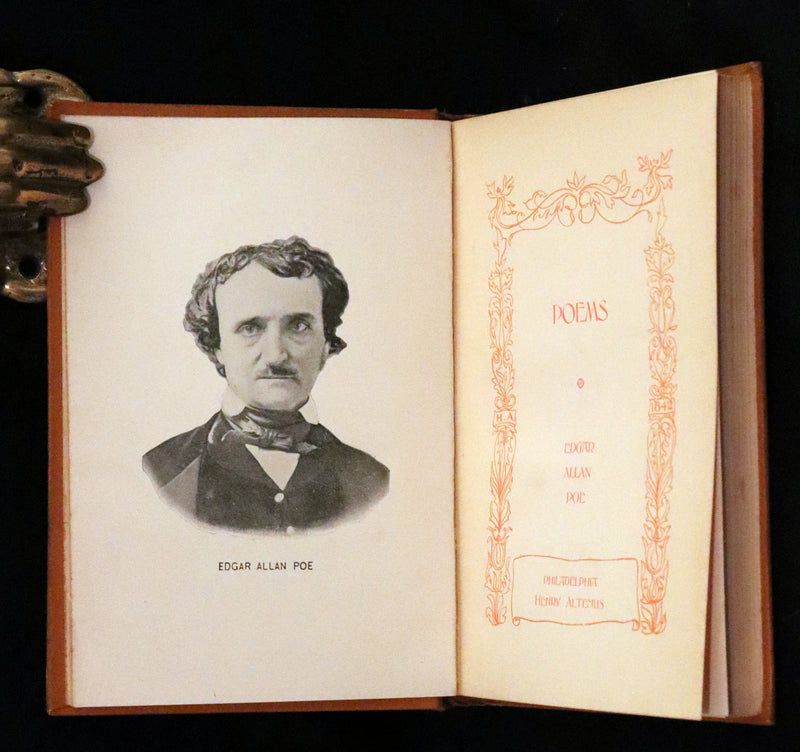 1895 Rare Book - Poems by Edgar Allan POE Illustrated (The Raven, The Haunted Palace, Lenore, ...).