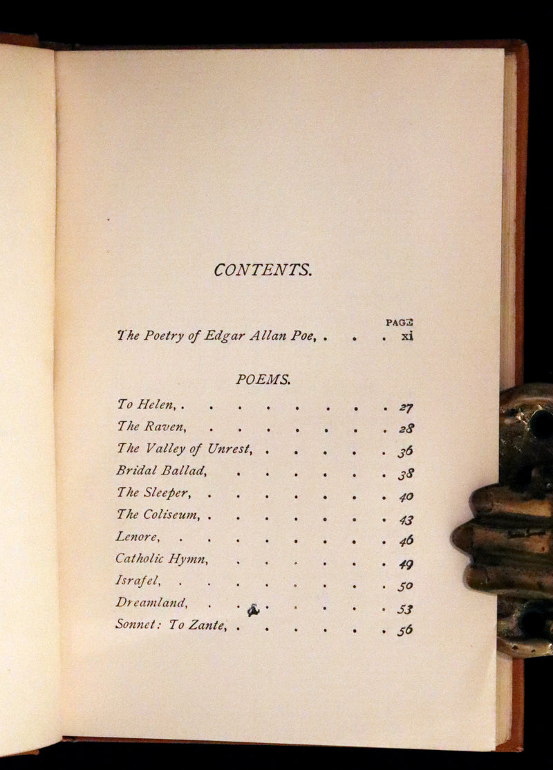 1895 Rare Book - Poems by Edgar Allan POE Illustrated (The Raven, The Haunted Palace, Lenore, ...).