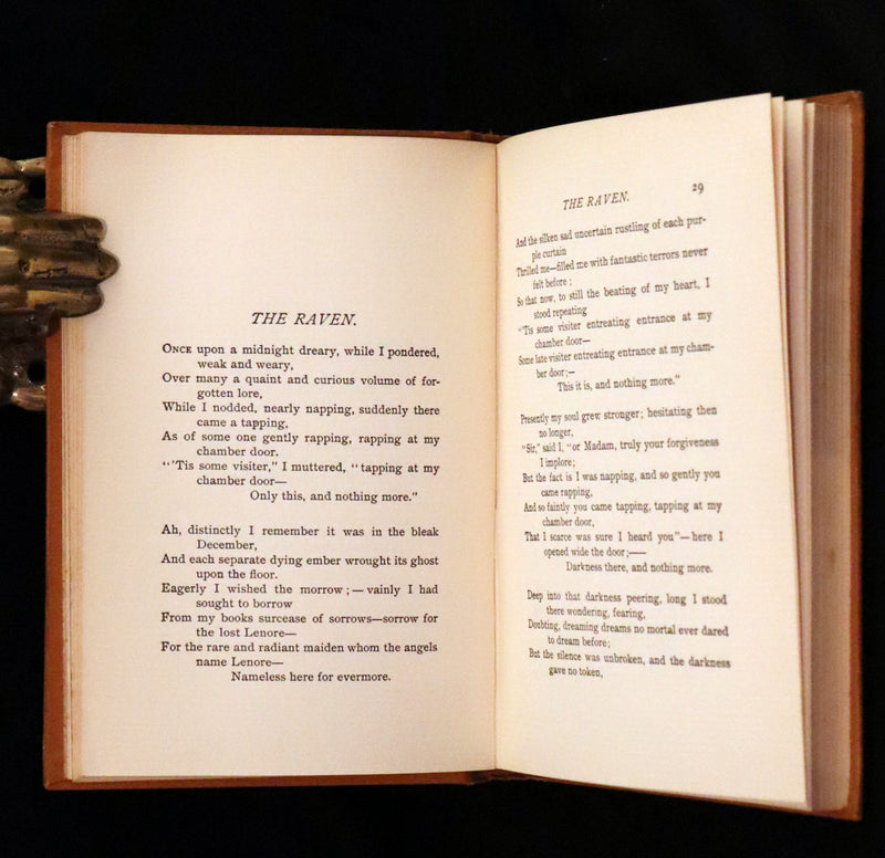 1895 Rare Book - Poems by Edgar Allan POE Illustrated (The Raven, The Haunted Palace, Lenore, ...).