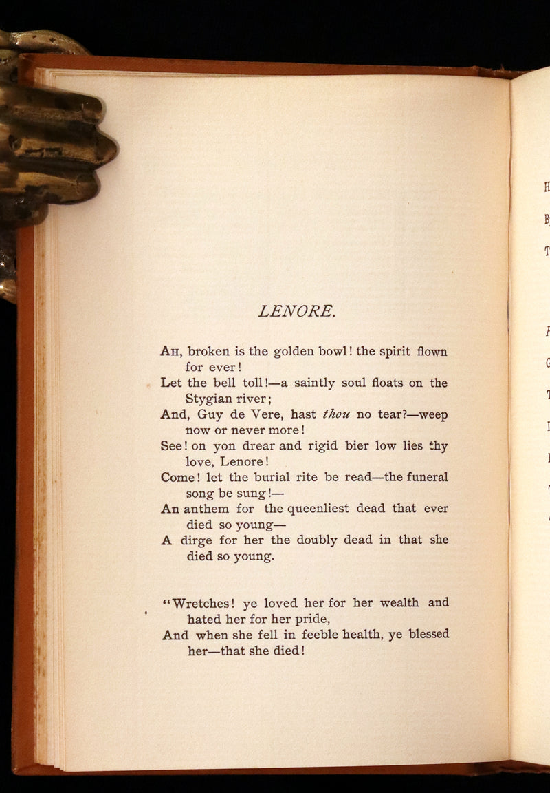 1895 Rare Book - Poems by Edgar Allan POE Illustrated (The Raven, The Haunted Palace, Lenore, ...).
