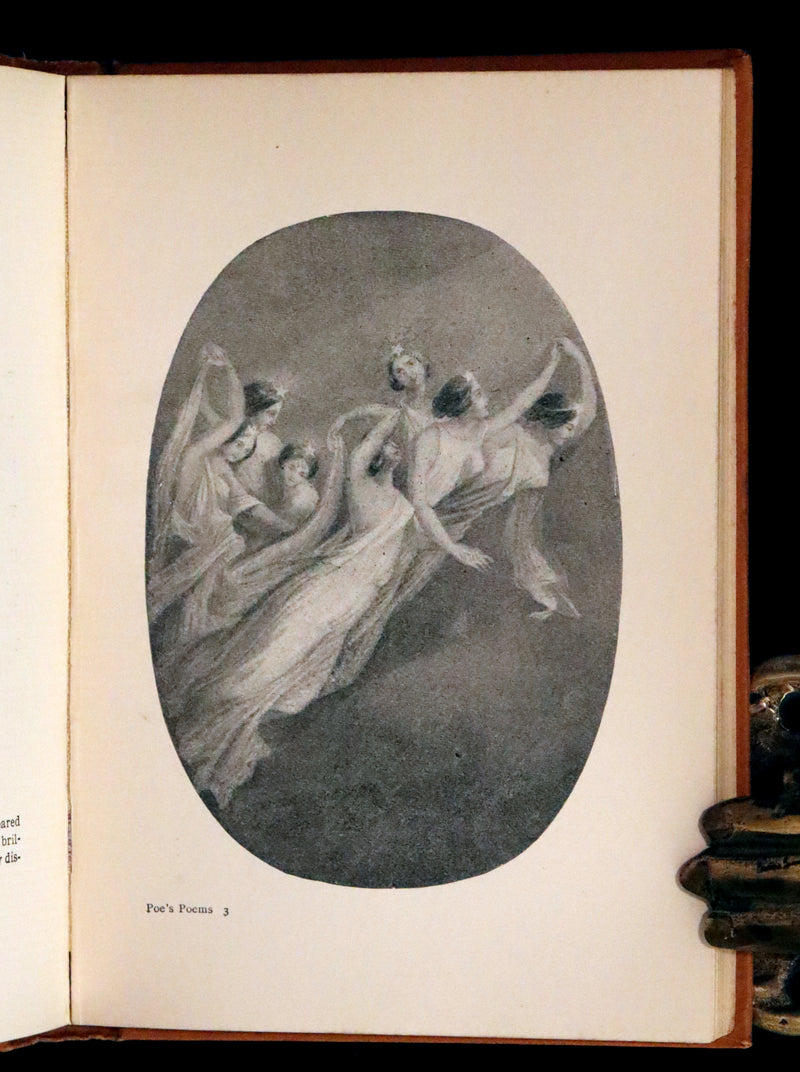 1895 Rare Book - Poems by Edgar Allan POE Illustrated (The Raven, The Haunted Palace, Lenore, ...).