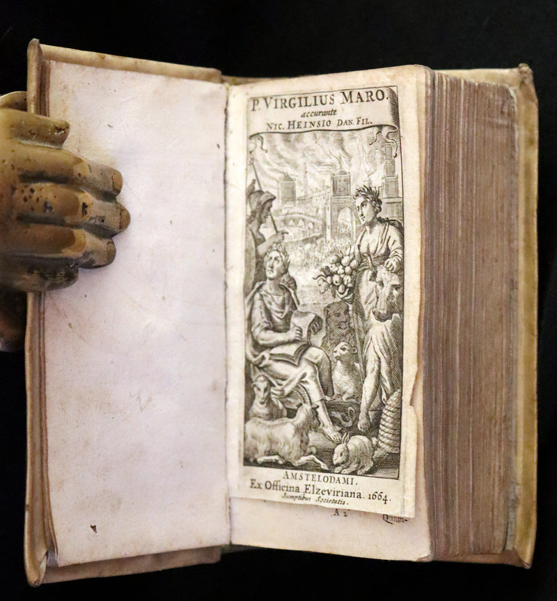 1664 Scarce Latin vellum Book - VIRGIL Works - P. Virgilius Maro (Aeneid, Georgics, etc)