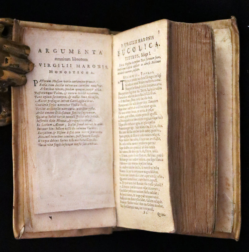 1664 Scarce Latin vellum Book - VIRGIL Works - P. Virgilius Maro (Aeneid, Georgics, etc)