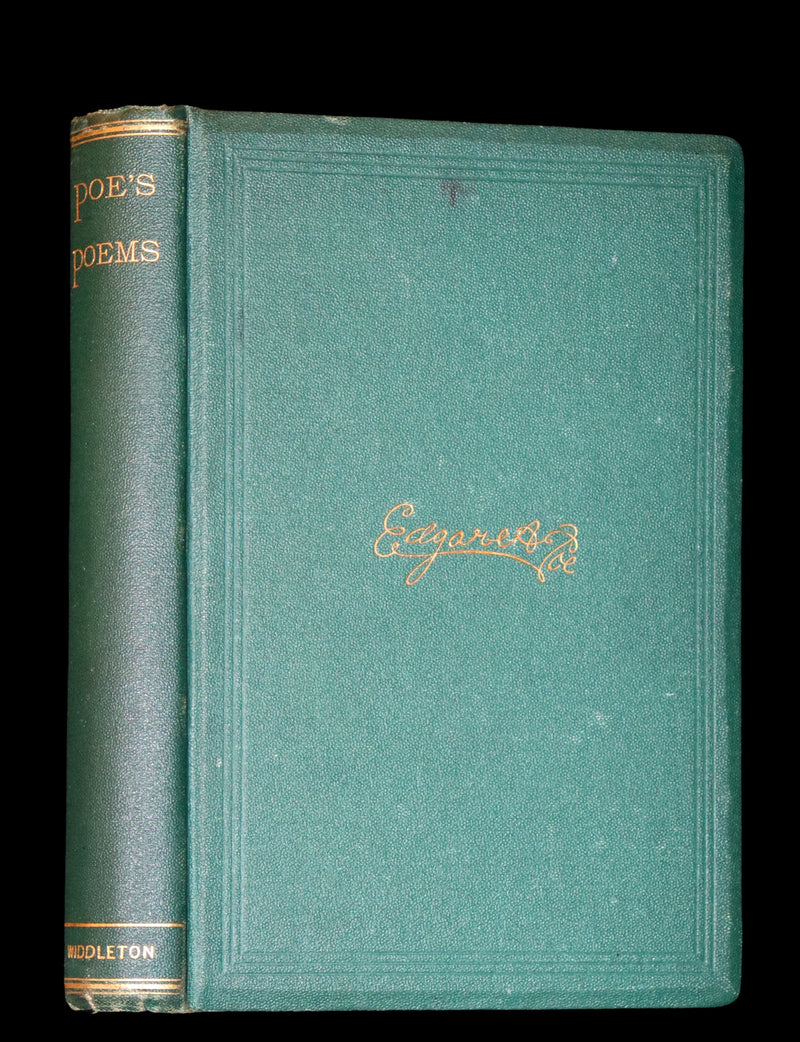 1872 Rare Book - Poems by Edgar Allan Poe. Complete with an Original Memoir. (The Raven, Lenore, Ulalume, ...).