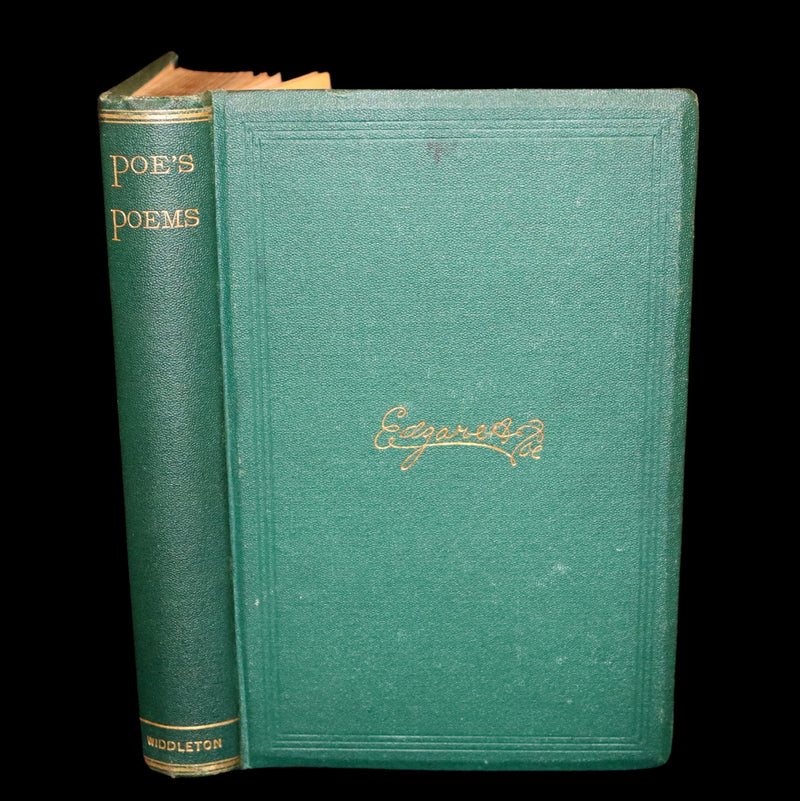 1872 Rare Book - Poems by Edgar Allan Poe. Complete with an Original Memoir. (The Raven, Lenore, Ulalume, ...).