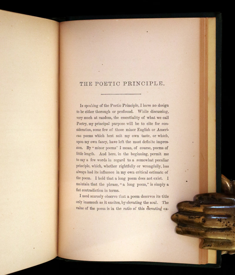 1872 Rare Book - Poems by Edgar Allan Poe. Complete with an Original Memoir. (The Raven, Lenore, Ulalume, ...).