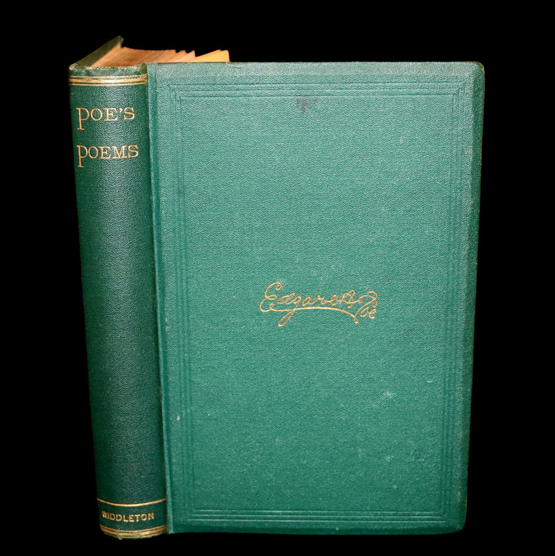1872 Rare Book - Poems by Edgar Allan Poe. Complete with an Original Memoir. (The Raven, Lenore, Ulalume, ...).