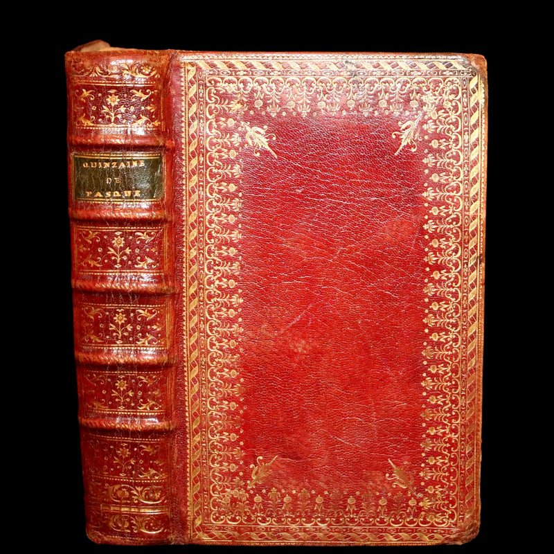 1774 Scarce French Latin Book in a beautiful Binding - Office de la Quinzaine de Paques - Easter Prayer.