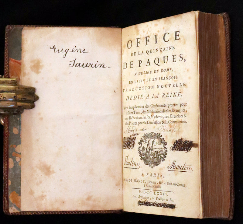 1774 Scarce French Latin Easter Prayer Book – Office de la Quinzaine de Paques
