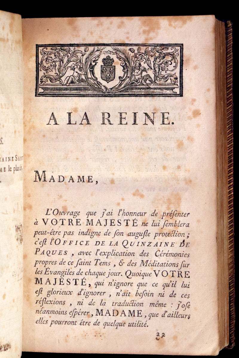 1774 Scarce French Latin Easter Prayer Book – Office de la Quinzaine de Paques
