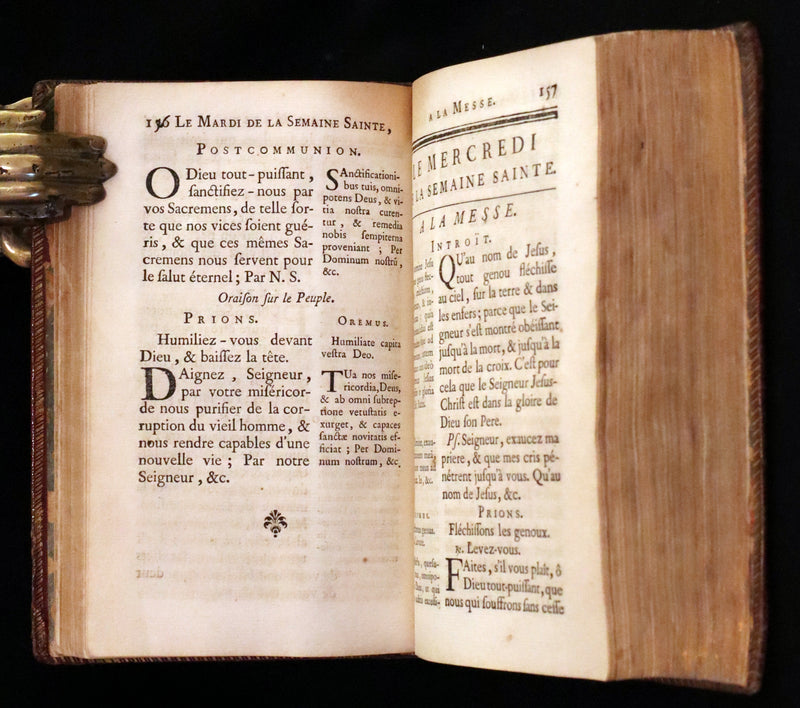 1774 Scarce French Latin Easter Prayer Book – Office de la Quinzaine de Paques