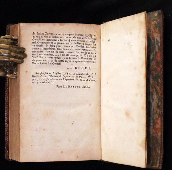 1774 Scarce French Latin Book in a beautiful Binding - Office de la Quinzaine de Paques - Easter Prayer.
