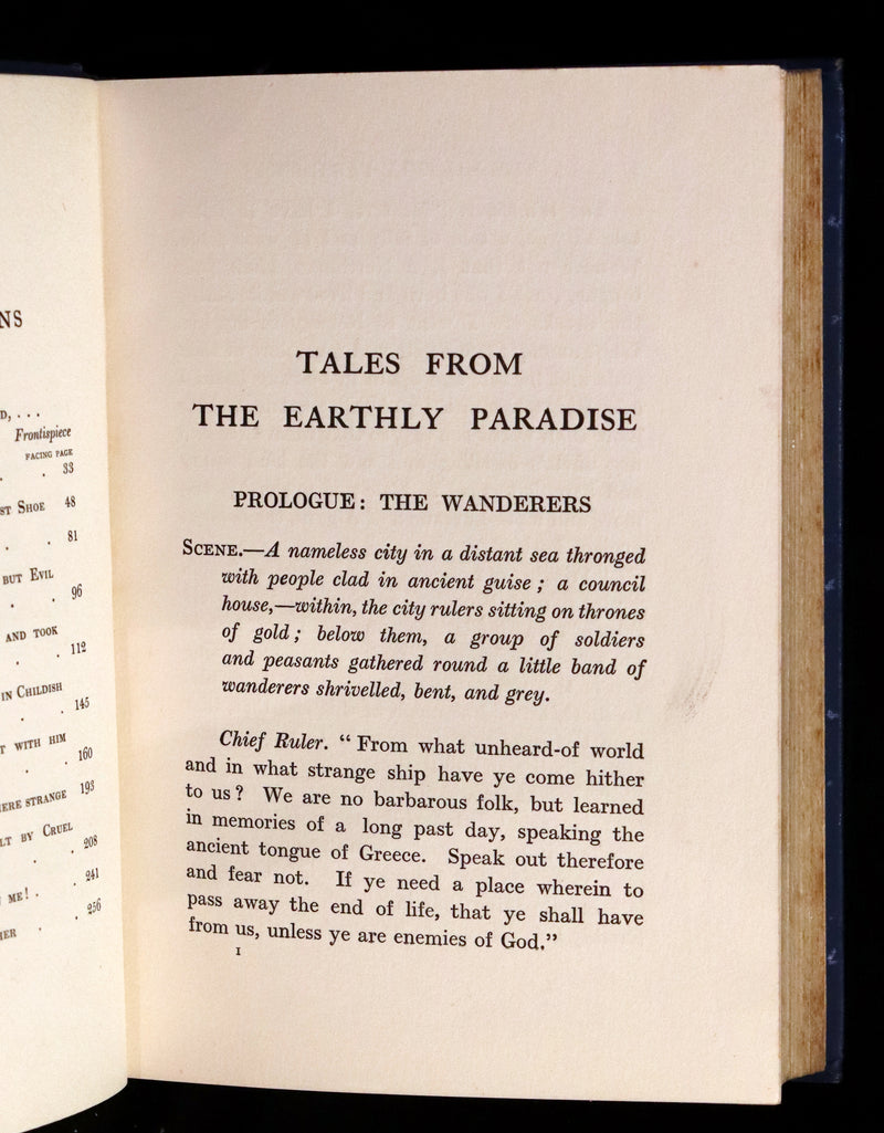 1913 Rare 1st illustrated edition by Isabel Bonus - Tales From The Earthly Paradise by Pre-Raphaelite William Morris.