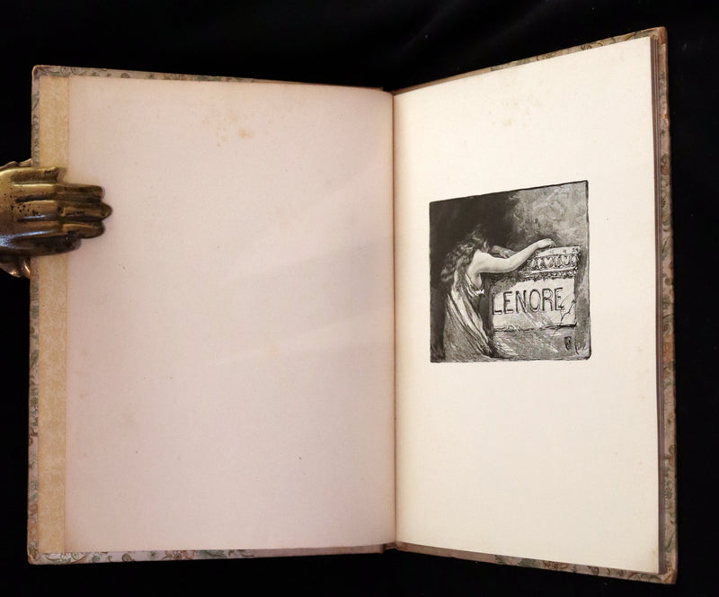 1885 Scarce Victorian Book - LENORE by Edgar Allan POE, First Illustrated edition by Henry Sandham.