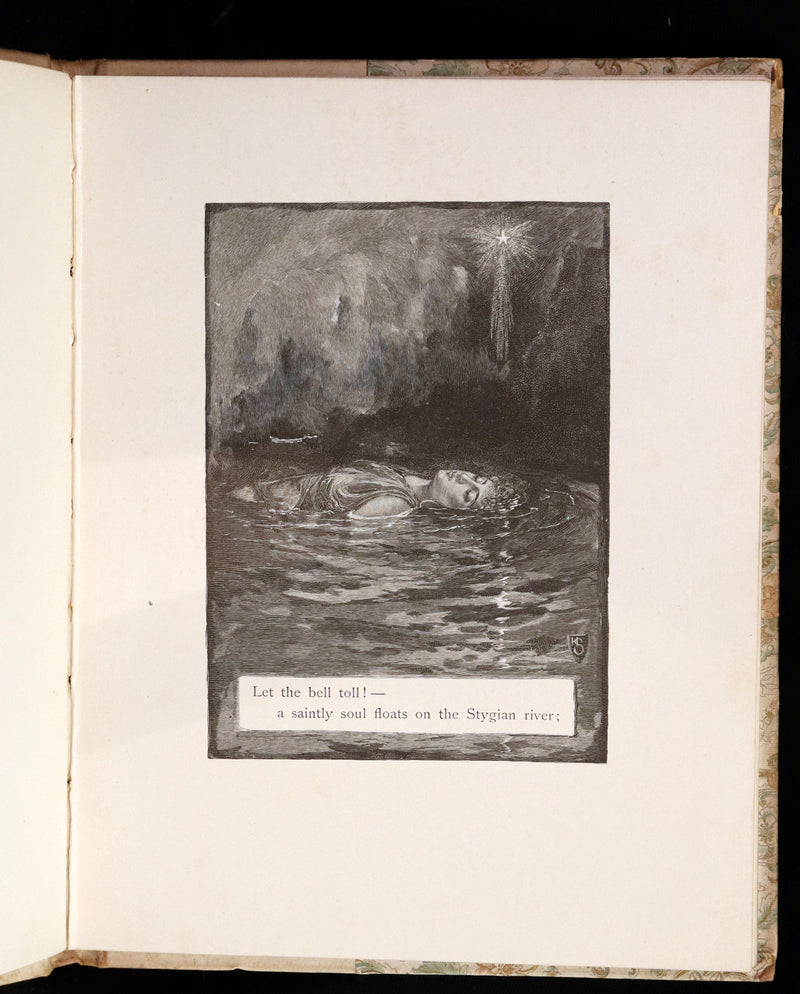 1885 Scarce Victorian Book - LENORE by Edgar Allan POE, First Illustrated edition by Henry Sandham.