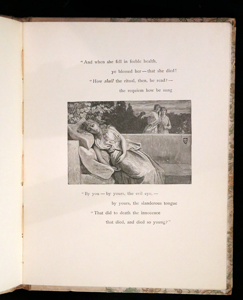 1885 Scarce Victorian Book - LENORE by Edgar Allan POE, First Illustrated edition by Henry Sandham.