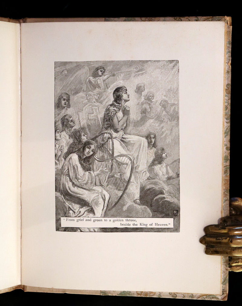 1885 Scarce Victorian Book - LENORE by Edgar Allan POE, First Illustrated edition by Henry Sandham.