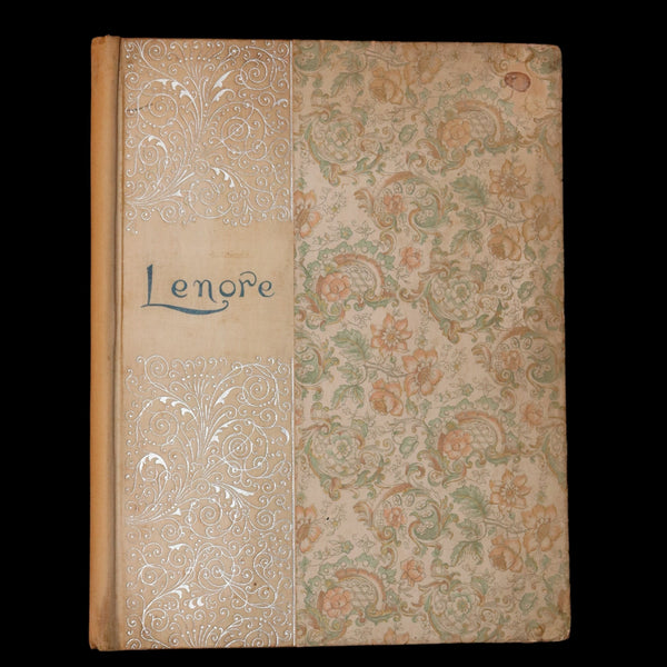 1885 Scarce Victorian Book - LENORE by Edgar Allan POE, First Illustrated edition by Henry Sandham.