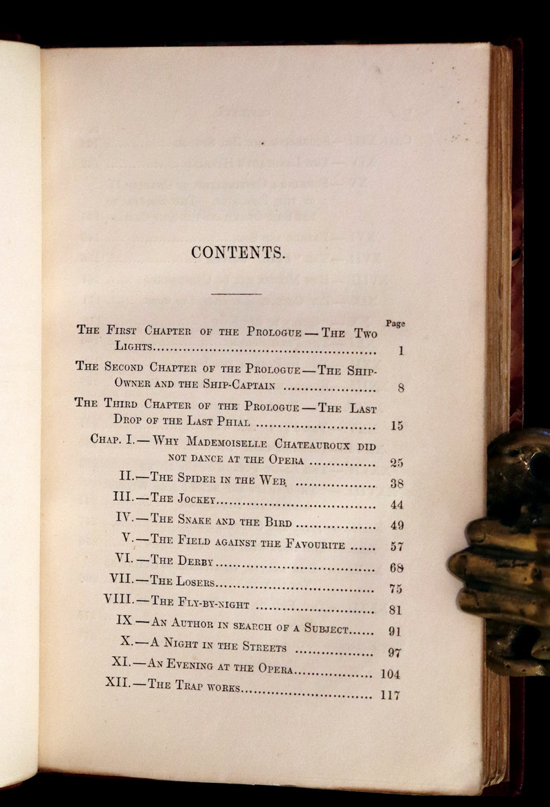 1849 Rare Gothic Story First Edition - Clement Lorimer or The Book with the Iron Clasps by Cruikshank.