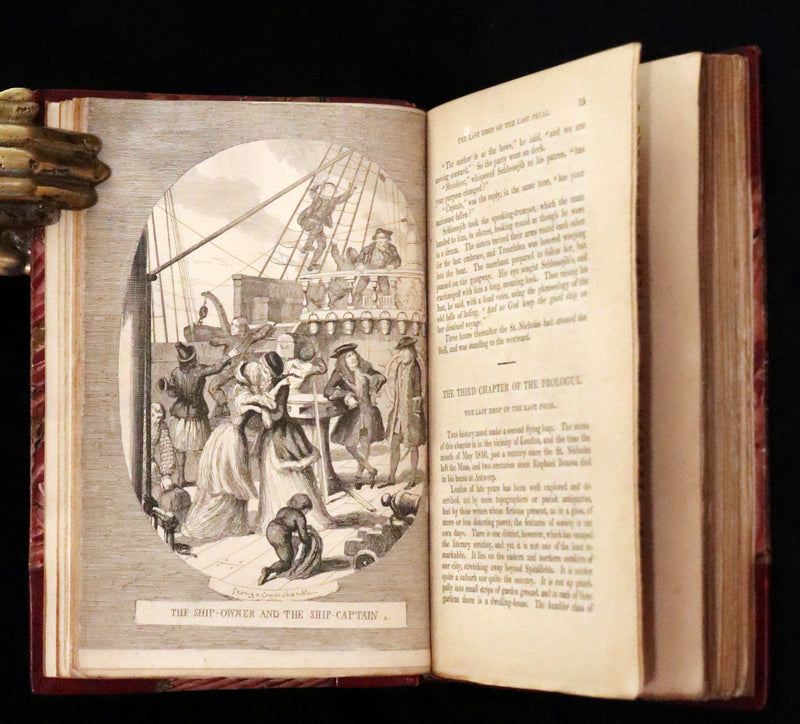 1849 Rare Gothic Story First Edition - Clement Lorimer or The Book with the Iron Clasps by Cruikshank.