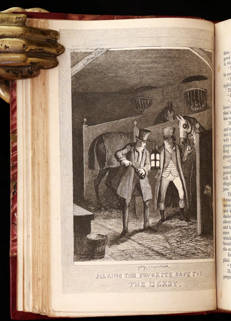 1849 Rare Gothic Story First Edition - Clement Lorimer or The Book with the Iron Clasps by Cruikshank.