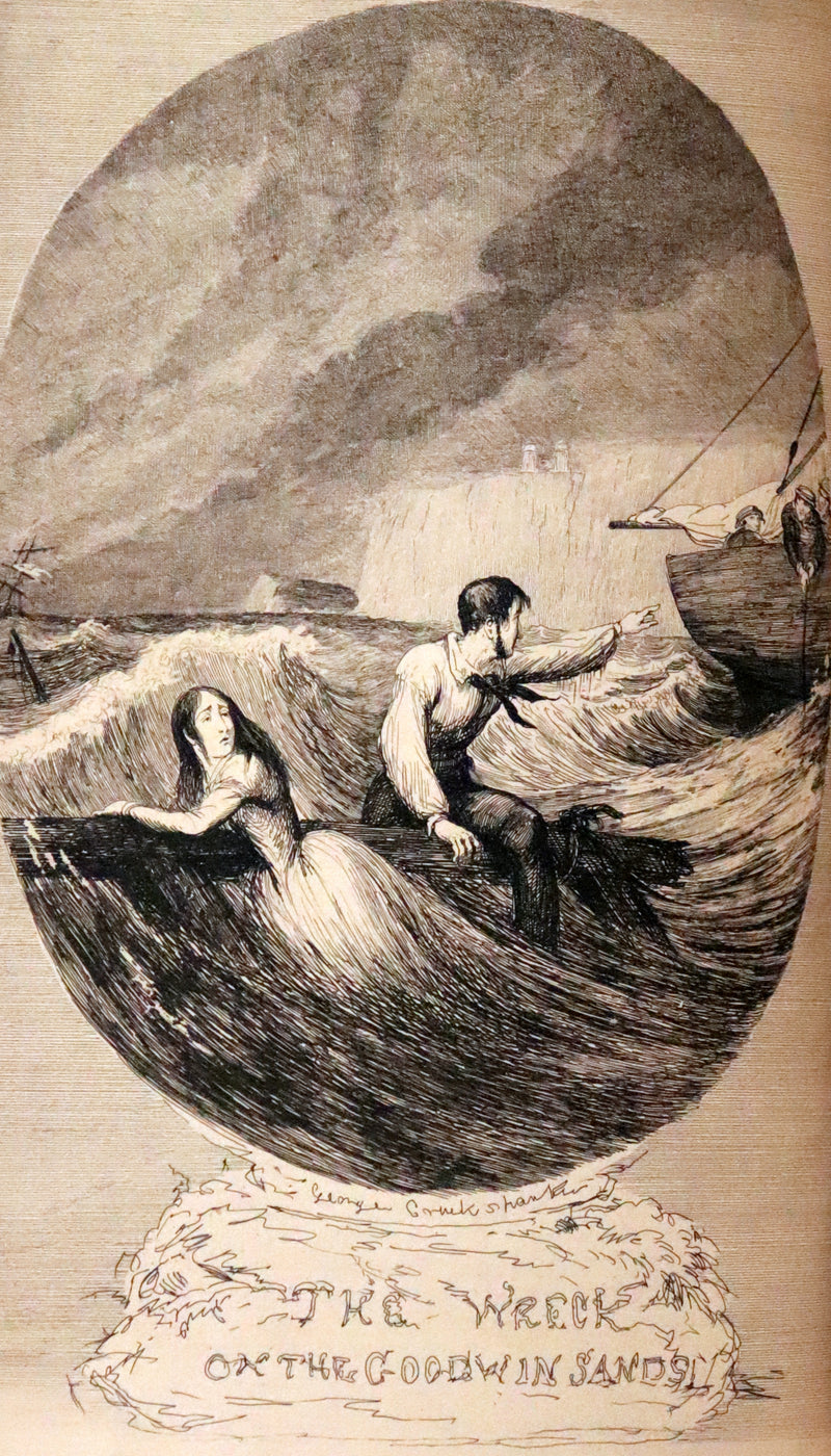 1849 Rare Gothic Story First Edition - Clement Lorimer or The Book with the Iron Clasps by Cruikshank.