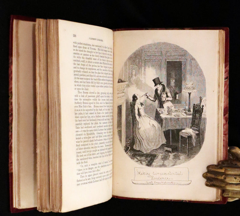1849 Rare Gothic Story First Edition - Clement Lorimer or The Book with the Iron Clasps by Cruikshank.