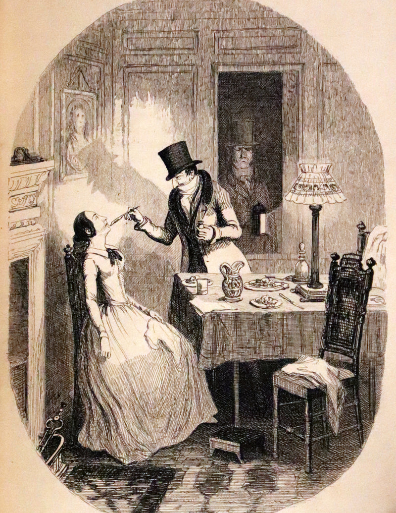 1849 Rare Gothic Story First Edition - Clement Lorimer or The Book with the Iron Clasps by Cruikshank.