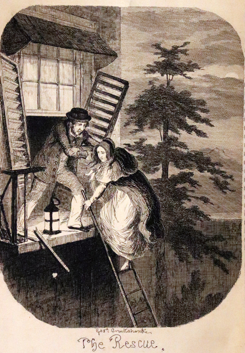 1849 Rare Gothic Story First Edition - Clement Lorimer or The Book with the Iron Clasps by Cruikshank.