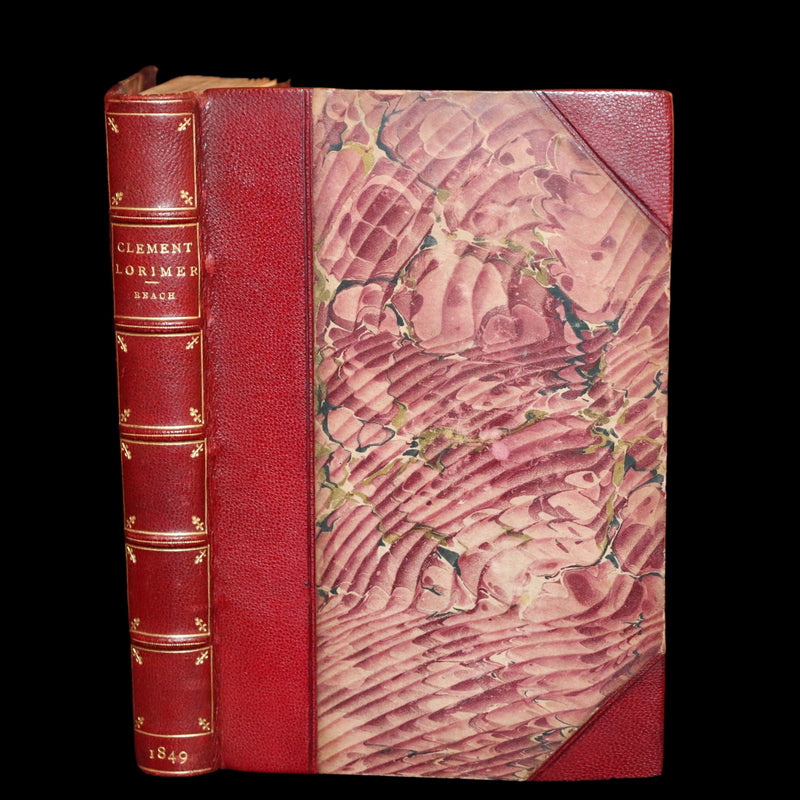 1849 Rare Gothic Story First Edition - Clement Lorimer or The Book with the Iron Clasps by Cruikshank.