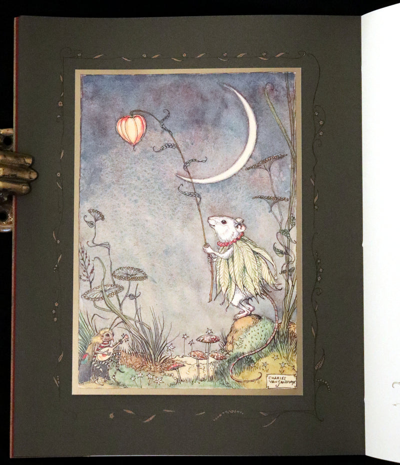 2009 Scarce First Edition - The Fairy Market by Charles van Sandwyk dedicated to Arthur Rackham.