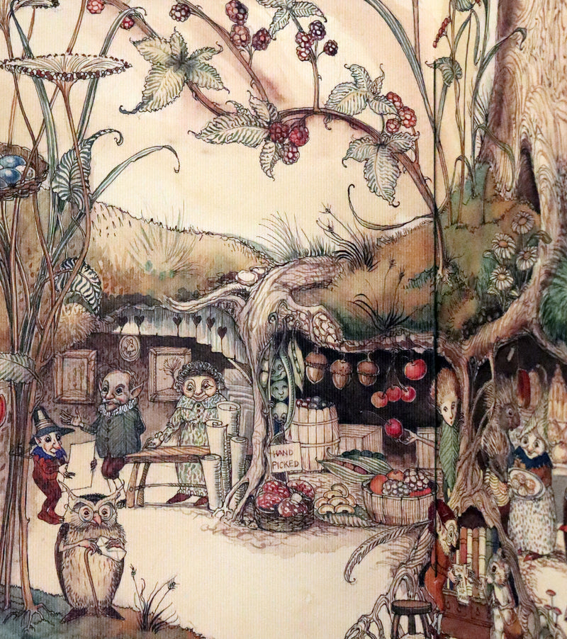 2009 Scarce First Edition - The Fairy Market by Charles van Sandwyk dedicated to Arthur Rackham.