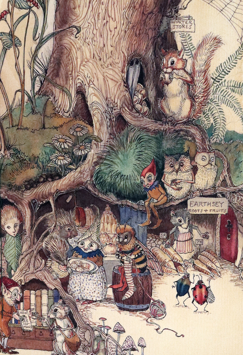 2009 Scarce First Edition - The Fairy Market by Charles van Sandwyk dedicated to Arthur Rackham.