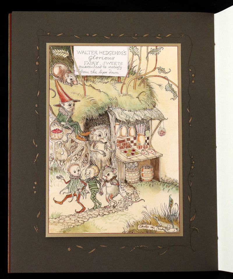 2009 Scarce First Edition - The Fairy Market by Charles van Sandwyk dedicated to Arthur Rackham.