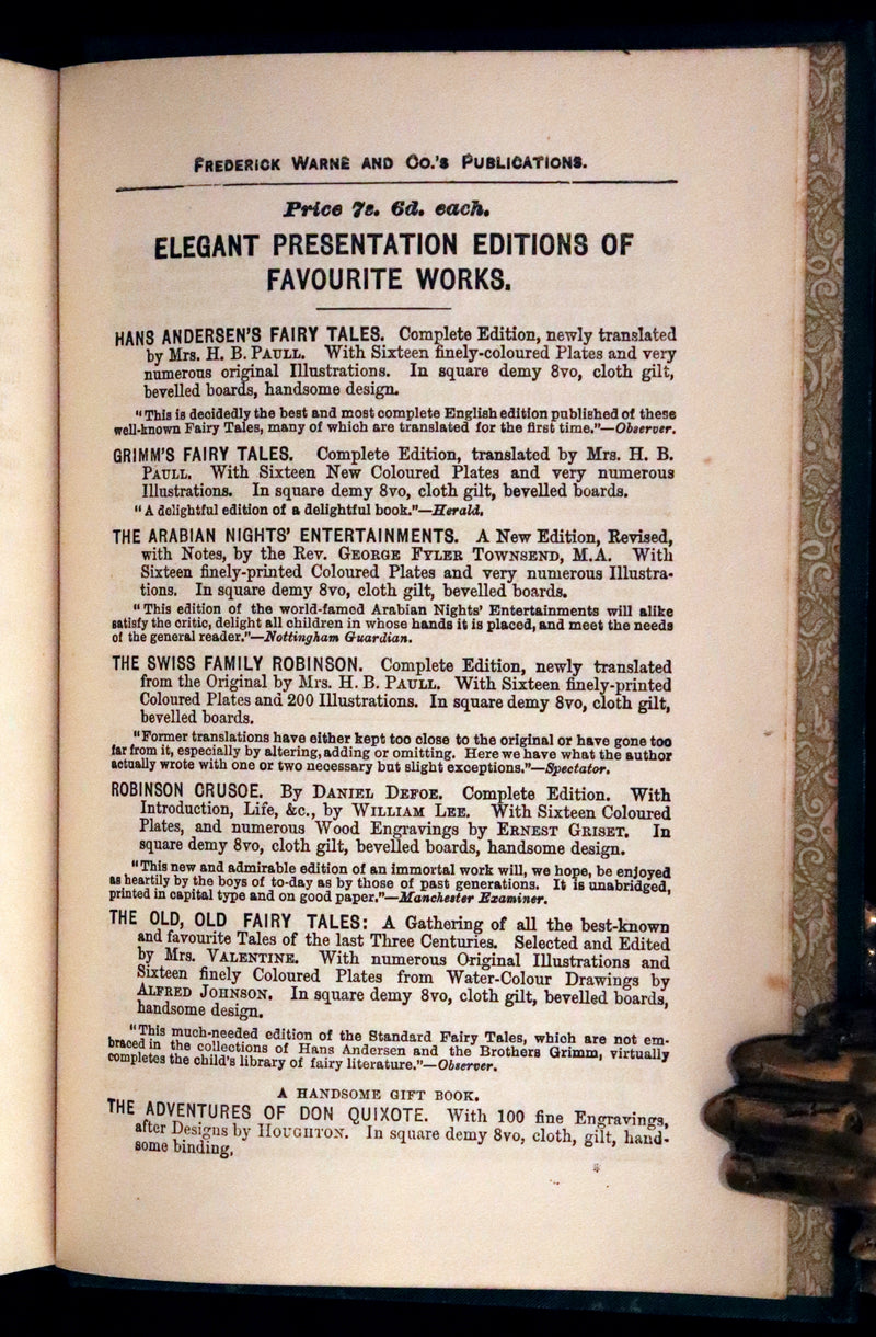 1890 Rare Victorian Book - Holme Lee's Fairy Tales, illustrated.