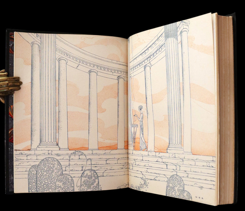 1921 Rare First Edition in Calf Binding - Tanglewood Tales by N. Hawthorne illustrated by Virginia Frances Sterrett.