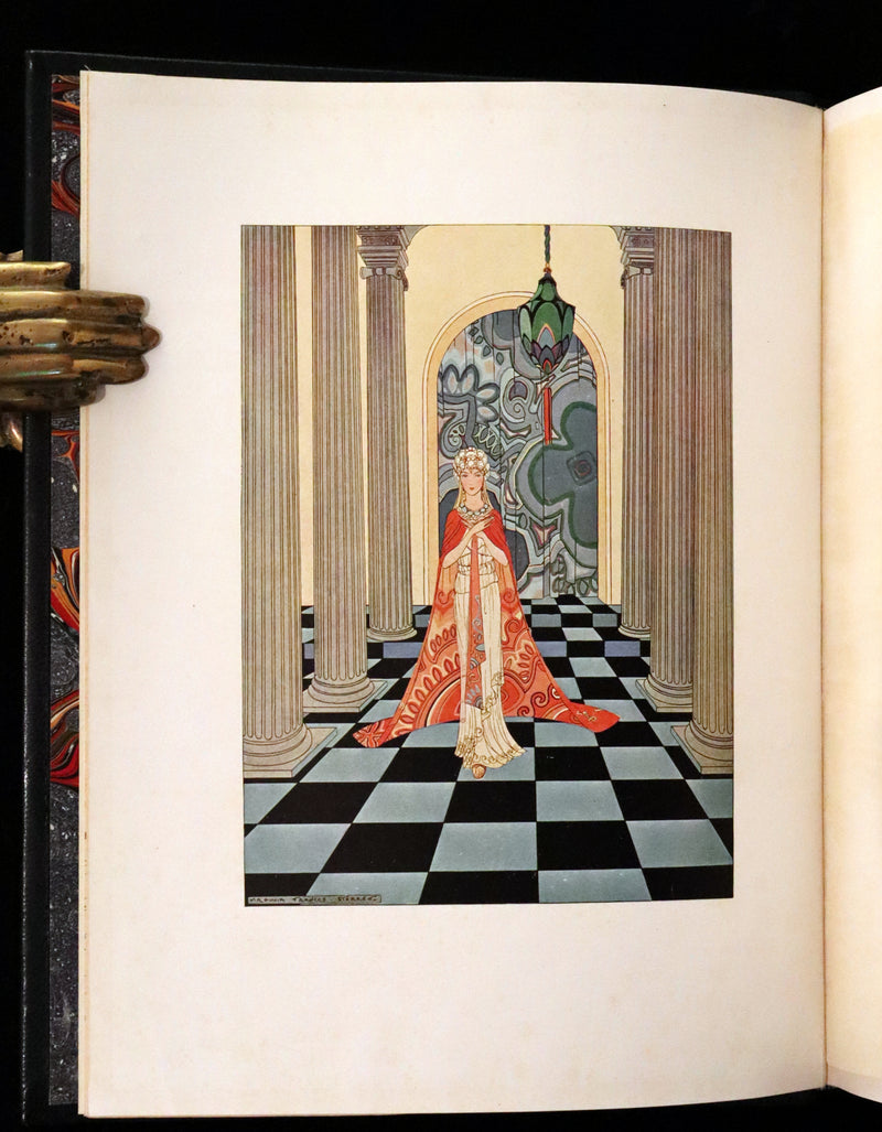 1921 Rare First Edition in Calf Binding - Tanglewood Tales by N. Hawthorne illustrated by Virginia Frances Sterrett.