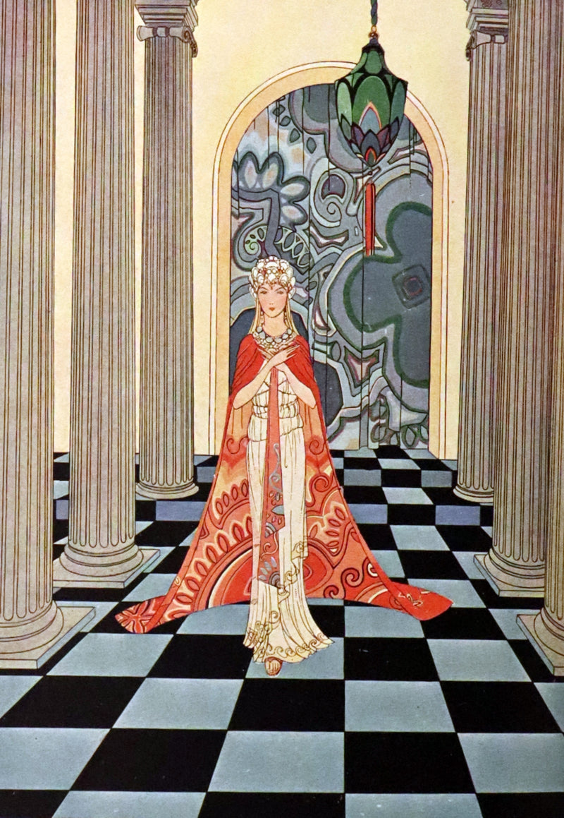 1921 Rare First Edition in Calf Binding - Tanglewood Tales by N. Hawthorne illustrated by Virginia Frances Sterrett.