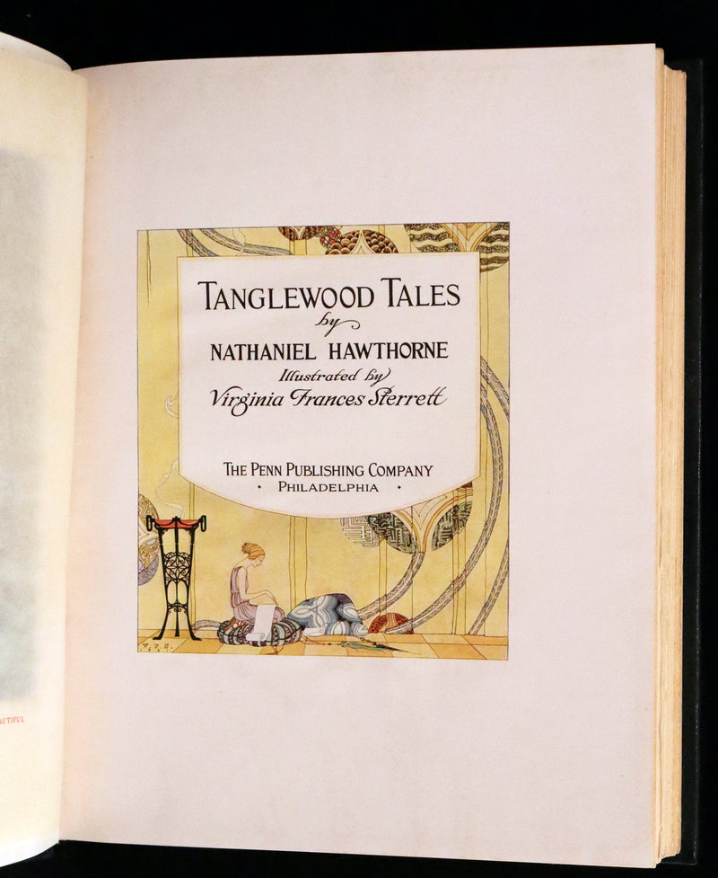 1921 Rare First Edition - Tanglewood Tales illustrated by Virginia Frances Sterrett.