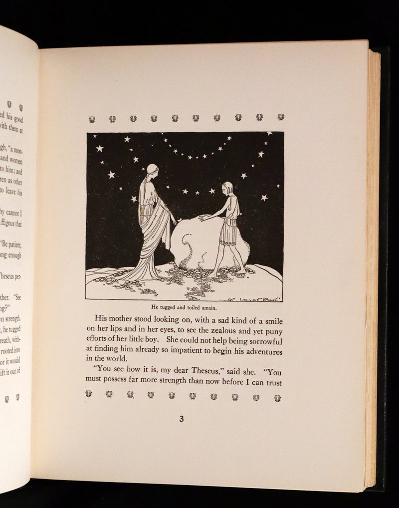 1921 Rare First Edition in Calf Binding - Tanglewood Tales by N. Hawthorne illustrated by Virginia Frances Sterrett.