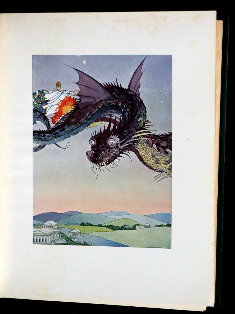 1921 Rare First Edition in Calf Binding - Tanglewood Tales by N. Hawthorne illustrated by Virginia Frances Sterrett.