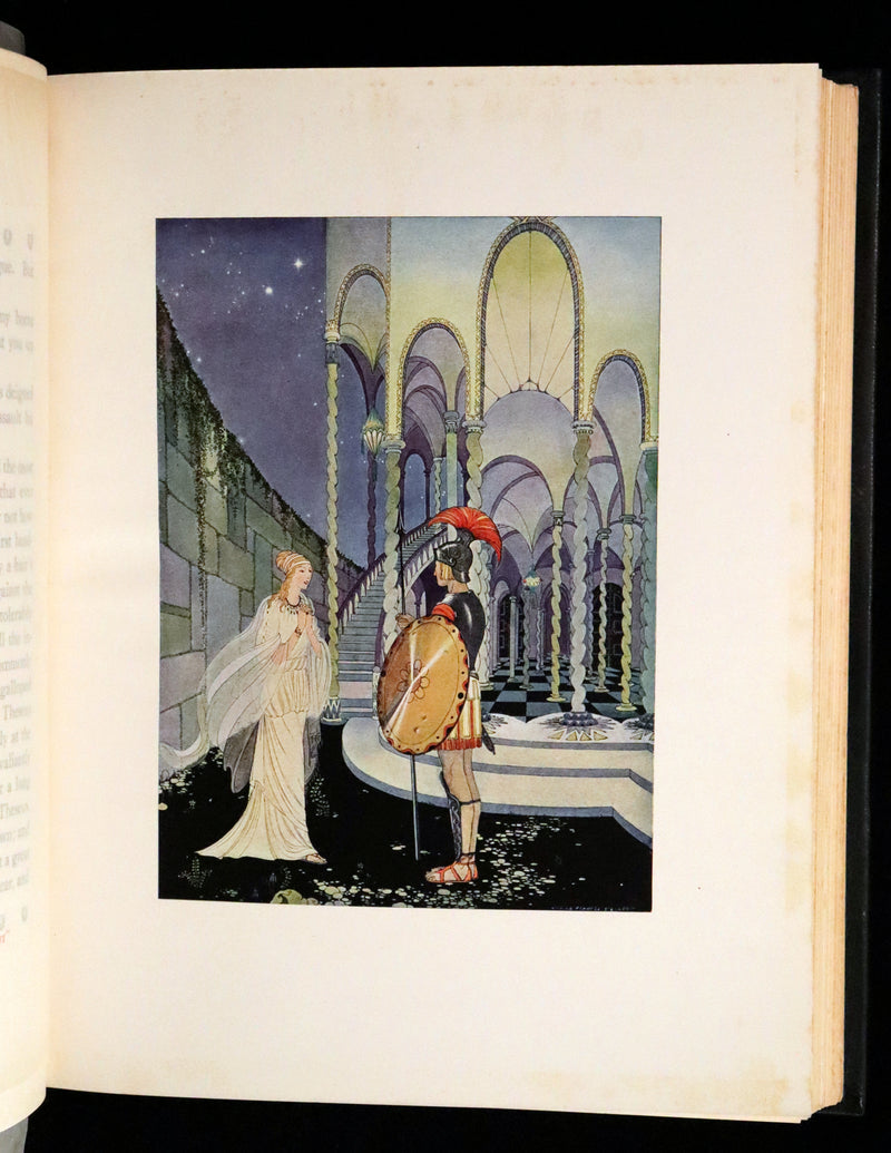 1921 Rare First Edition in Calf Binding - Tanglewood Tales by N. Hawthorne illustrated by Virginia Frances Sterrett.