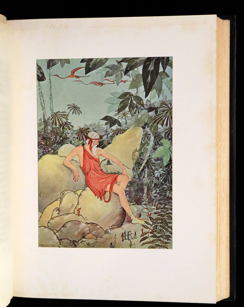 1921 Rare First Edition in Calf Binding - Tanglewood Tales by N. Hawthorne illustrated by Virginia Frances Sterrett.