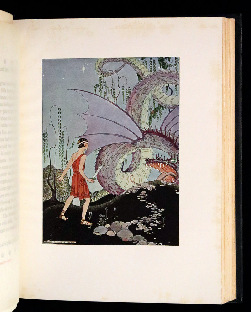 1921 Rare First Edition in Calf Binding - Tanglewood Tales by N. Hawthorne illustrated by Virginia Frances Sterrett.