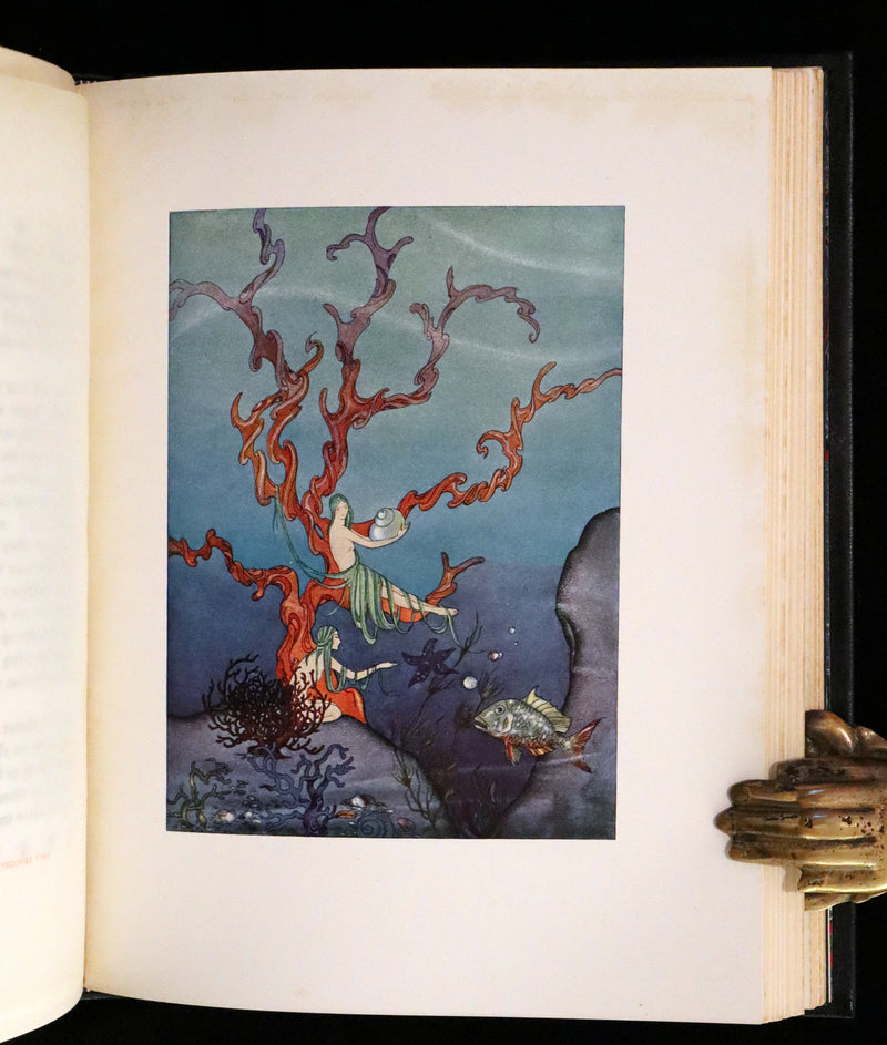 1921 Rare First Edition in Calf Binding - Tanglewood Tales by N. Hawthorne illustrated by Virginia Frances Sterrett.