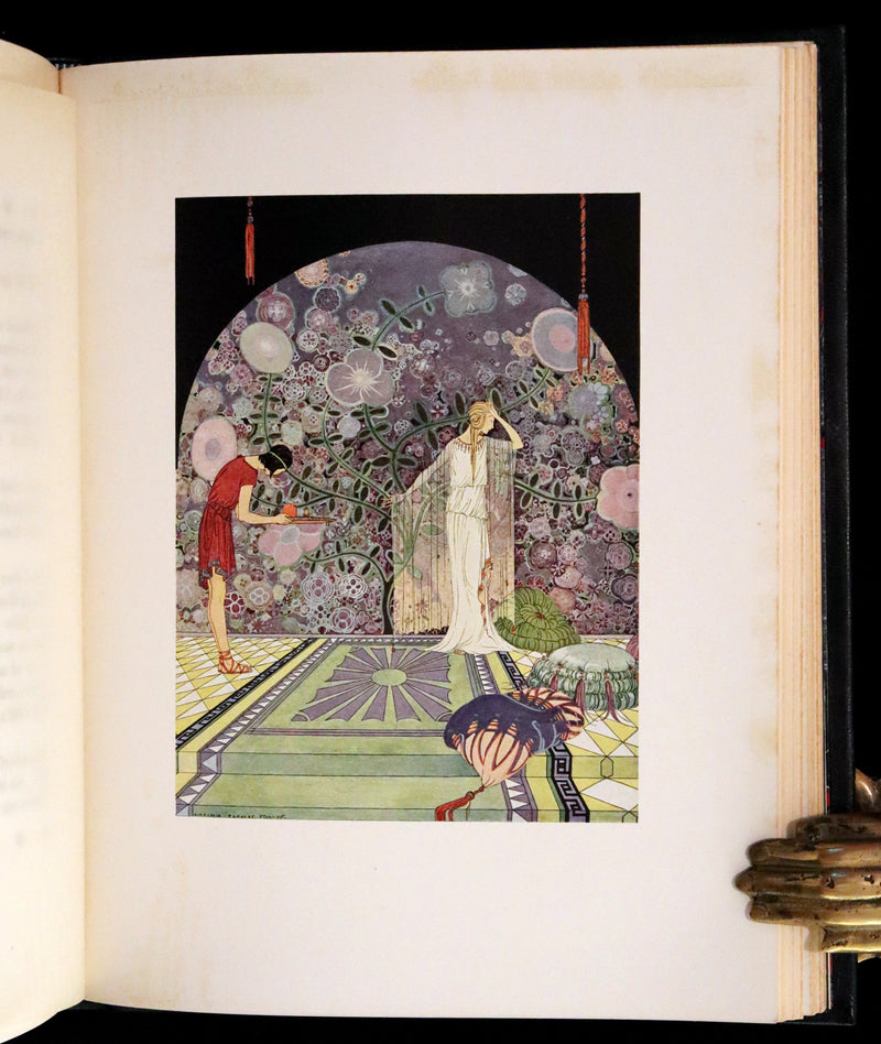 1921 Rare First Edition in Calf Binding - Tanglewood Tales by N. Hawthorne illustrated by Virginia Frances Sterrett.