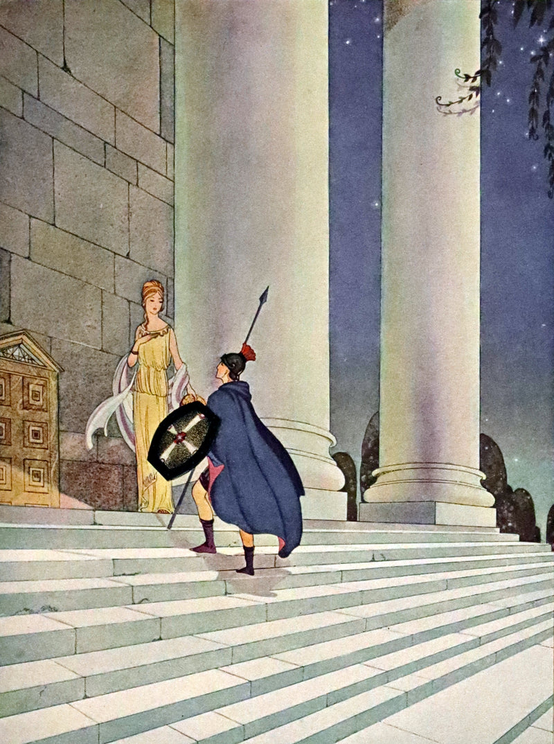 1921 Rare First Edition in Calf Binding - Tanglewood Tales by N. Hawthorne illustrated by Virginia Frances Sterrett.