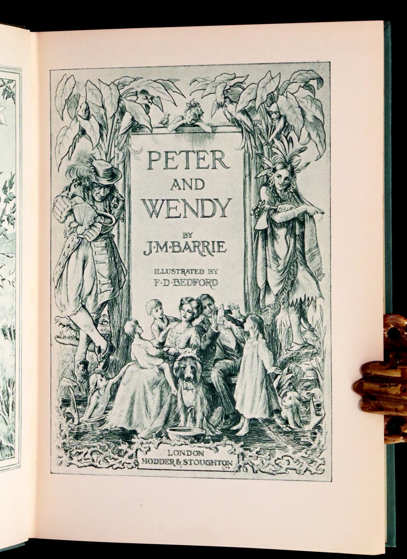 1935 Scarce Edition - Peter Pan - Peter and Wendy by J.M. Barrie Illustrated by F.D. Bedford.